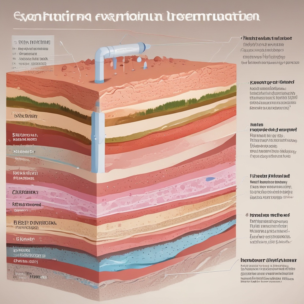 Diagram showing skin layers and hydration